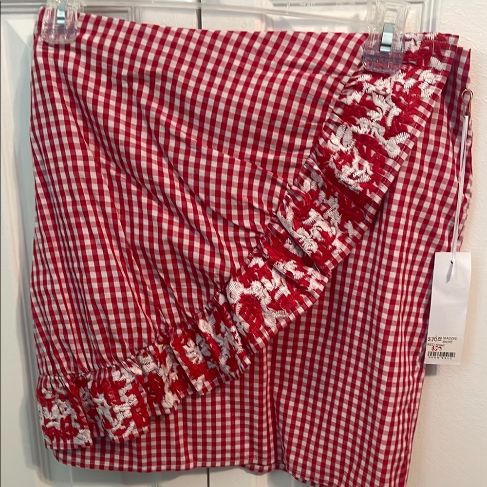 J Marie Red Gingham Maddie Skirt